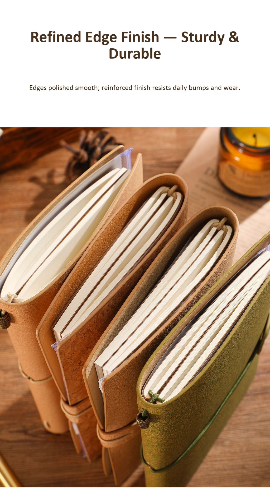 Coffee Grounds Cork Bullet Journal Book