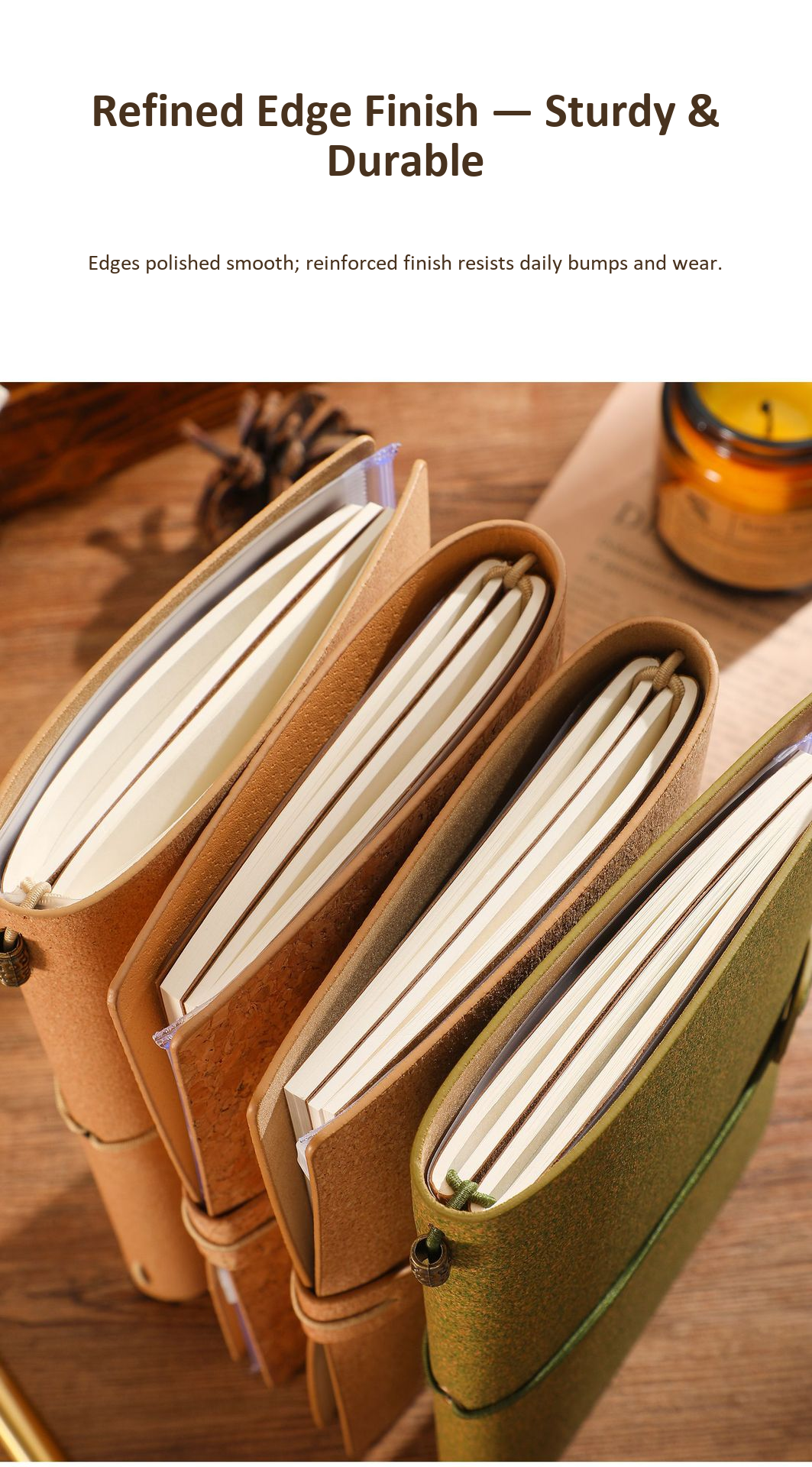 Coffee Grounds Cork Bullet Journal Book