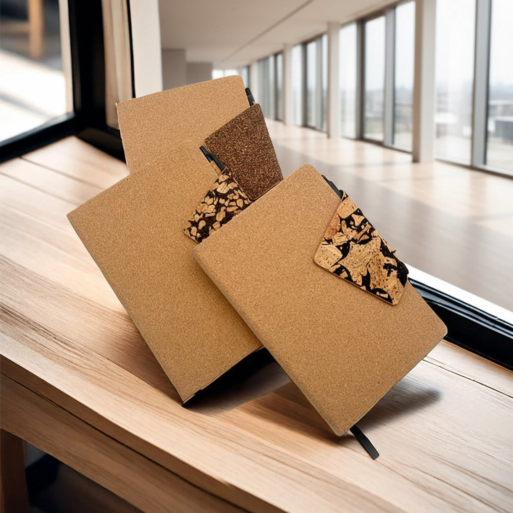 Eco Cork Notebook with Coffee Grounds Cover